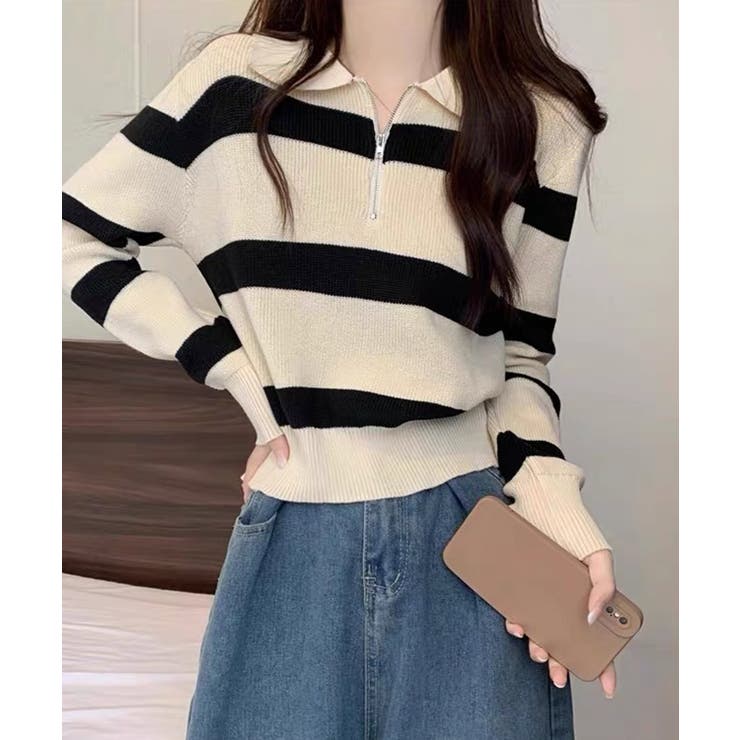 冬新作 ハーフジップ ボーダー | LOVERS | 詳細画像7 