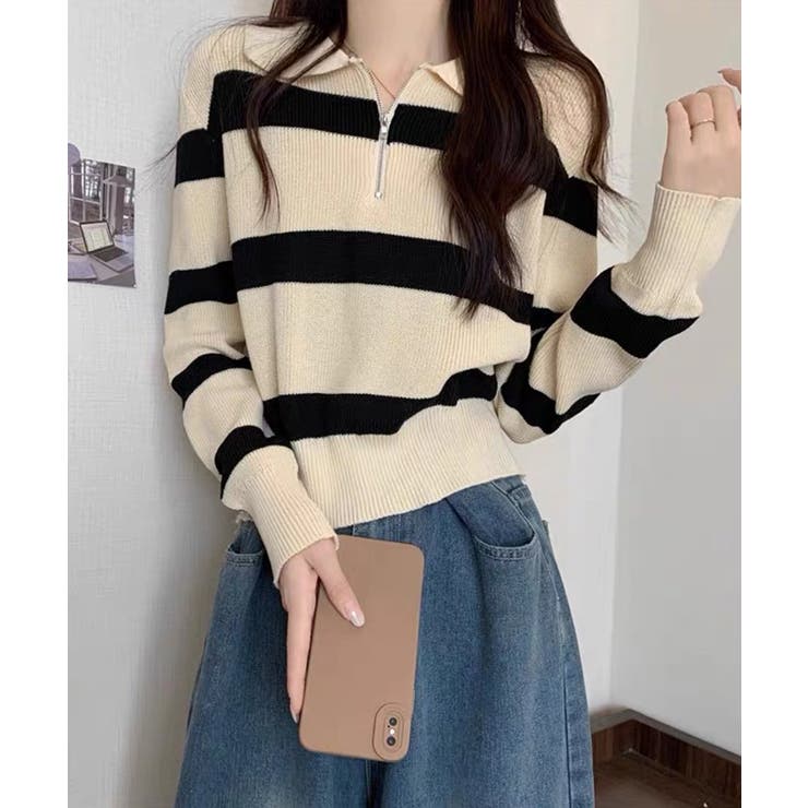 冬新作 ハーフジップ ボーダー | LOVERS | 詳細画像9 