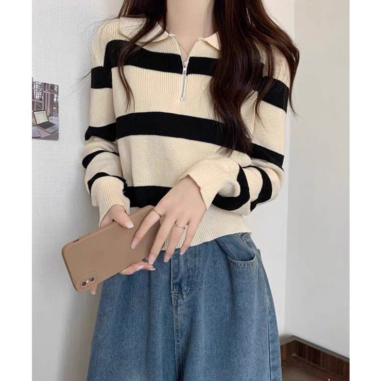 冬新作 ハーフジップ ボーダー | LOVERS | 詳細画像10 