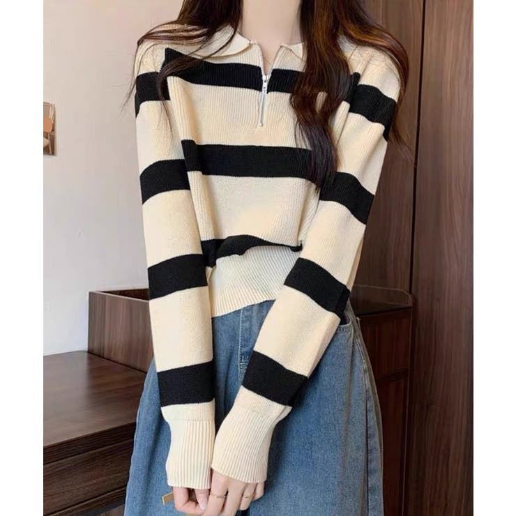 冬新作 ハーフジップ ボーダー | LOVERS | 詳細画像11 