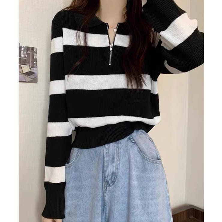 冬新作 ハーフジップ ボーダー | LOVERS | 詳細画像12 