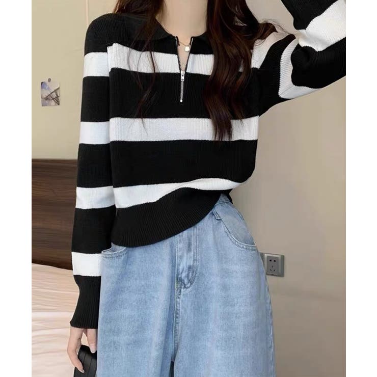 冬新作 ハーフジップ ボーダー | LOVERS | 詳細画像14 