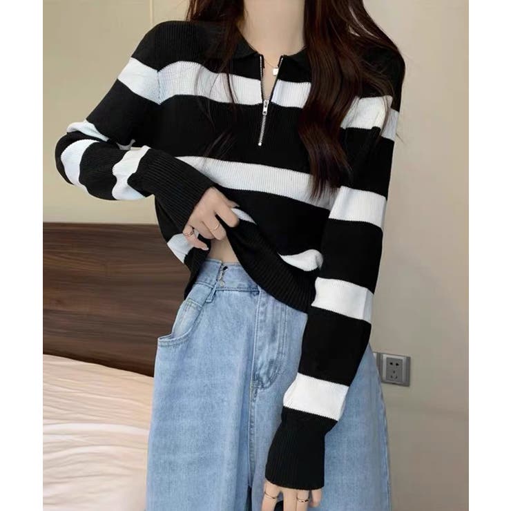 冬新作 ハーフジップ ボーダー | LOVERS | 詳細画像15 