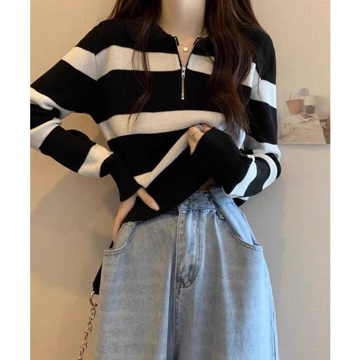 冬新作 ハーフジップ ボーダー | LOVERS | 詳細画像16 