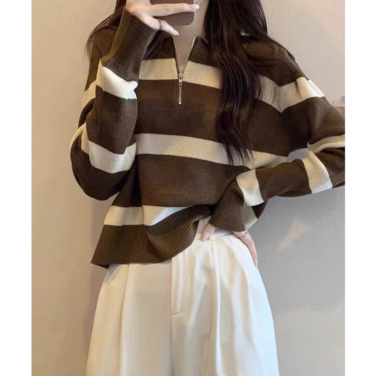 冬新作 ハーフジップ ボーダー | LOVERS | 詳細画像17 