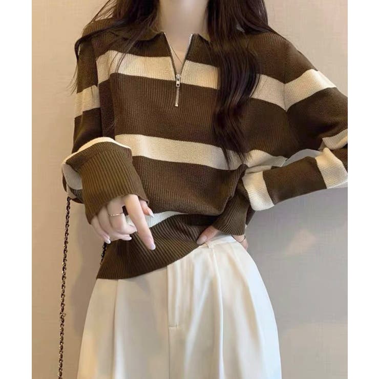 冬新作 ハーフジップ ボーダー | LOVERS | 詳細画像18 