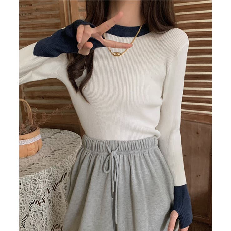 冬新作 フィンガーホール 配色 | LOVERS | 詳細画像12 