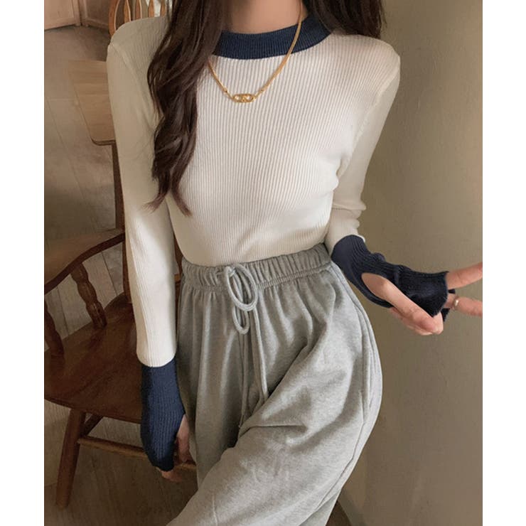 冬新作 フィンガーホール 配色 | LOVERS | 詳細画像13 