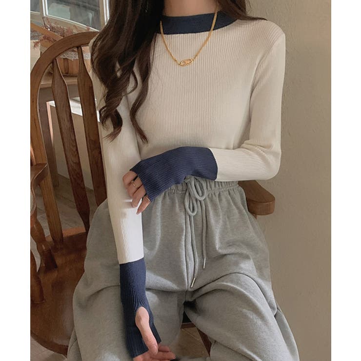 冬新作 フィンガーホール 配色 | LOVERS | 詳細画像14 