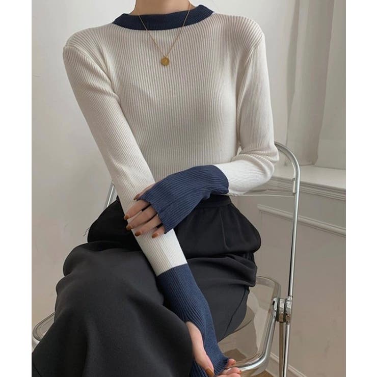 冬新作 フィンガーホール 配色 | LOVERS | 詳細画像15 