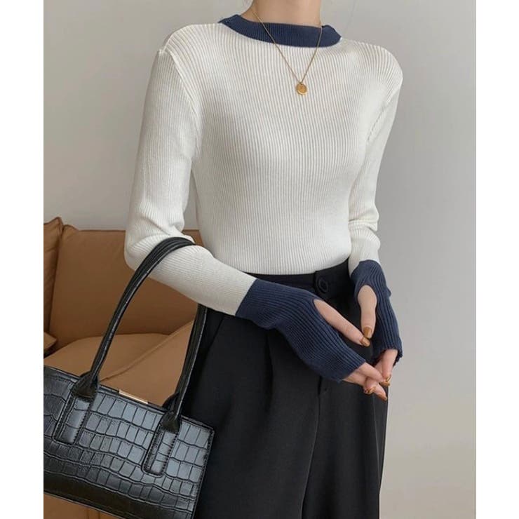 冬新作 フィンガーホール 配色 | LOVERS | 詳細画像16 