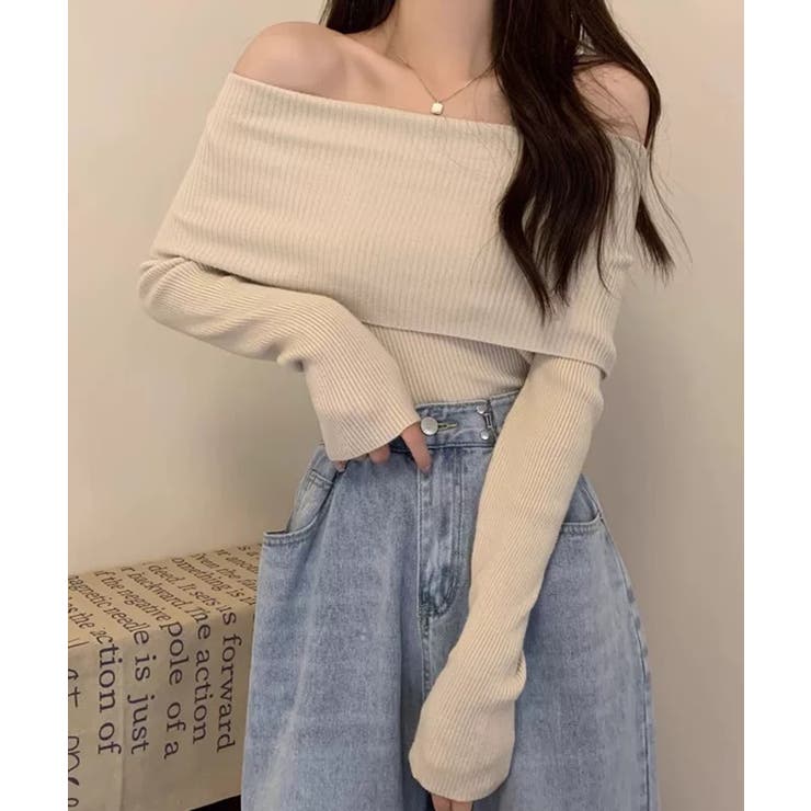 冬新作 オフショルダー リブニットトップス | LOVERS | 詳細画像3 