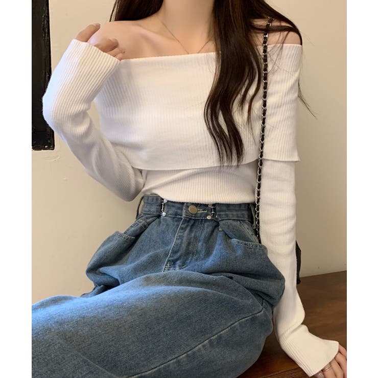 冬新作 オフショルダー リブニットトップス | LOVERS | 詳細画像6 