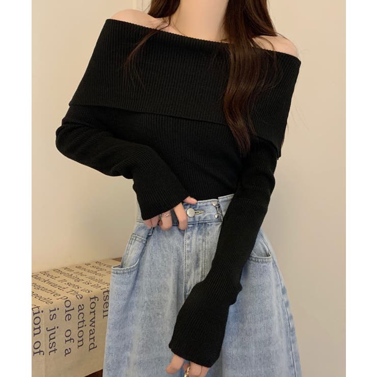 冬新作 オフショルダー リブニットトップス | LOVERS | 詳細画像10 