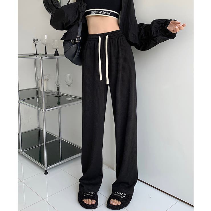 ブラック | 冬新作 ドロスト ハイウエスト | LOVERS