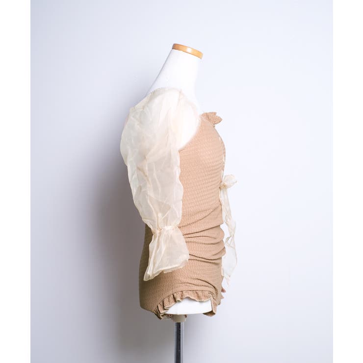 冬新作 シースルーパフスリーブ 長袖ワンピース水着 | LOVERS | 詳細画像10 