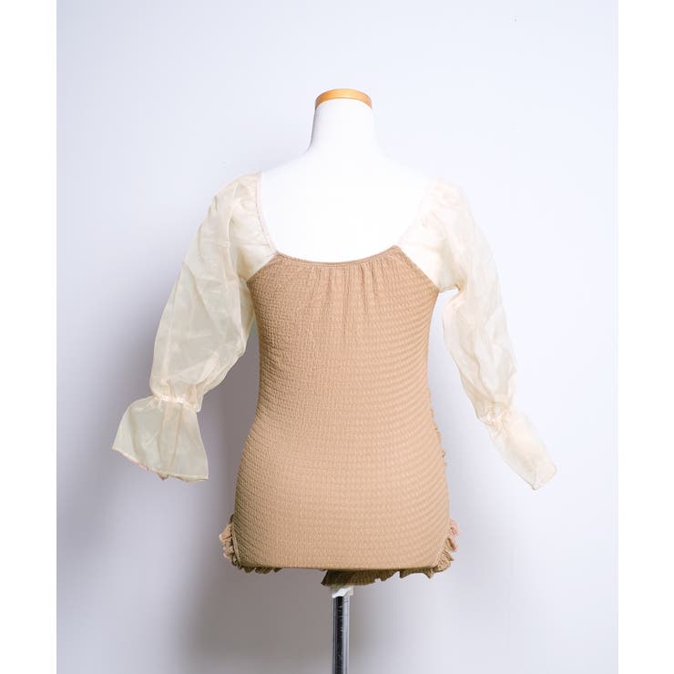 冬新作 シースルーパフスリーブ 長袖ワンピース水着 | LOVERS | 詳細画像11 