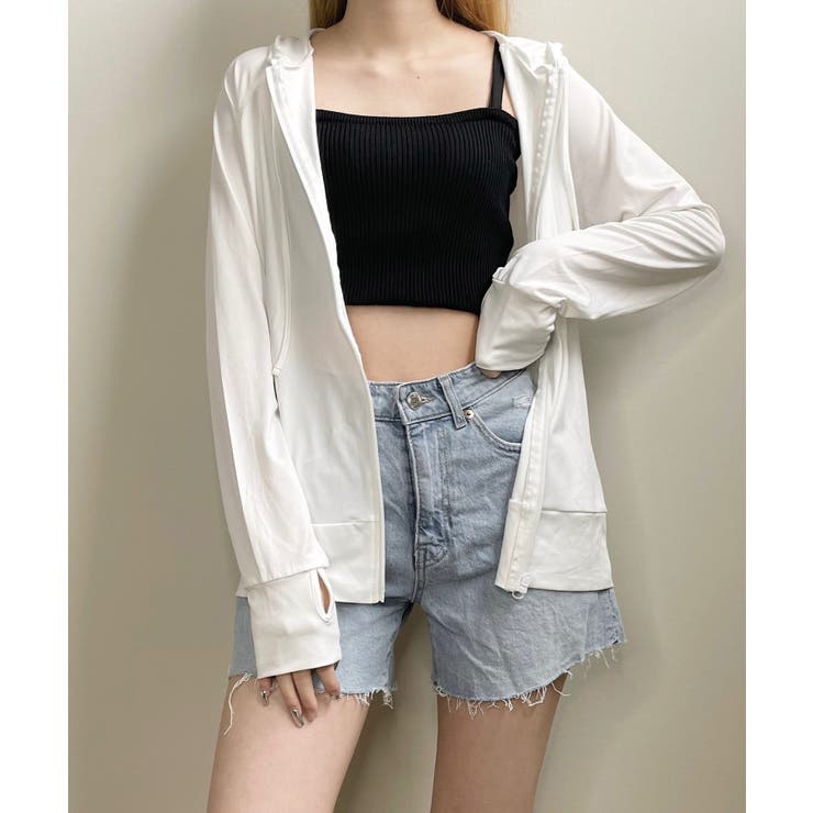 オフホワイト | 冬新作 サムホール付き ラッシュガード | LOVERS