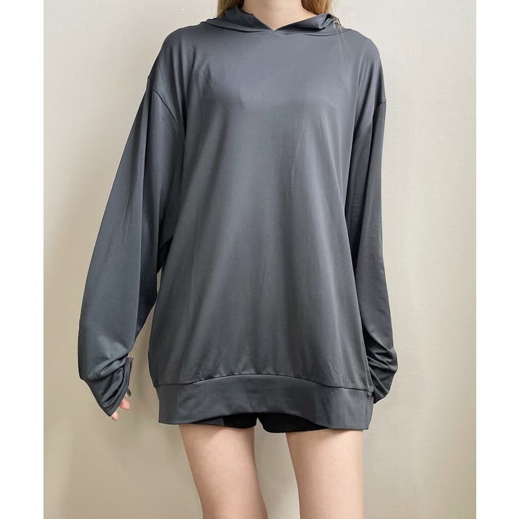 チャコール | 冬新作 サムホール付き ラッシュガード | LOVERS