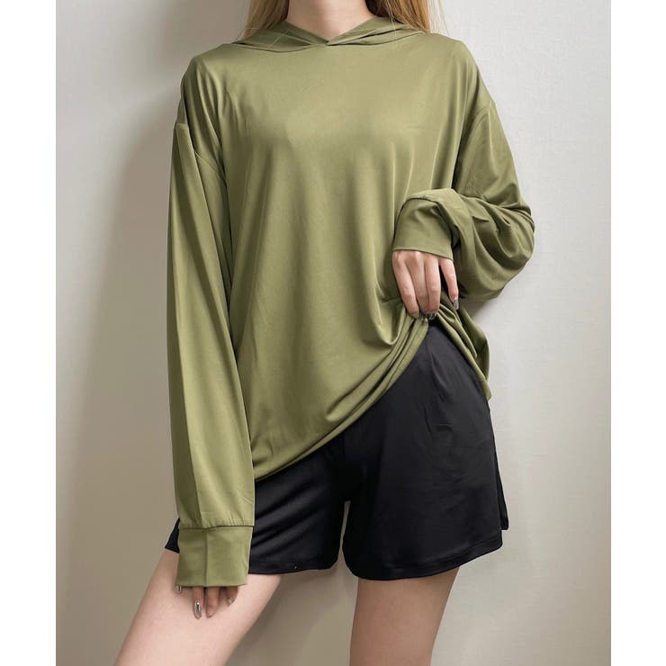 カーキ | 冬新作 サムホール付き ラッシュガード | LOVERS