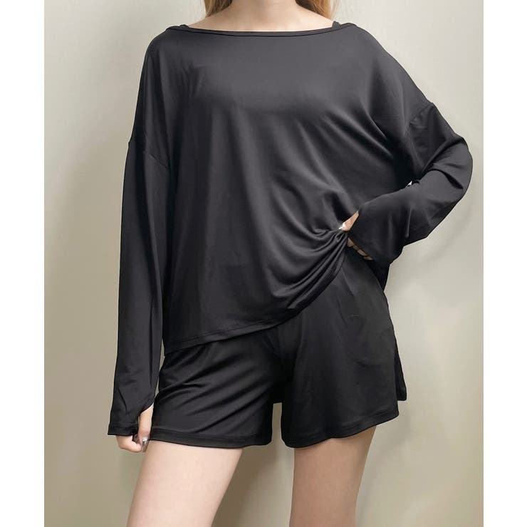 ブラック | 冬新作 サムホール付き ラッシュガード | LOVERS