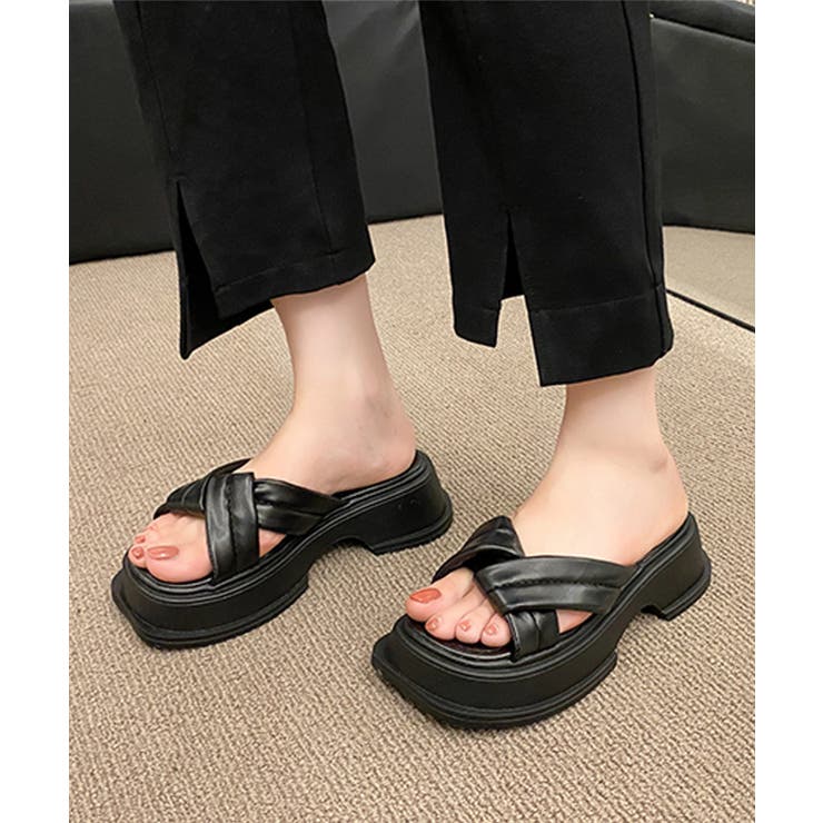 冬新作 クロスベルト 厚底サンダル | LOVERS | 詳細画像6 