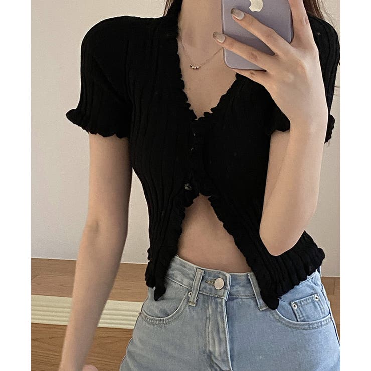 冬新作 フリルリブニット クロップド丈 | LOVERS | 詳細画像8 