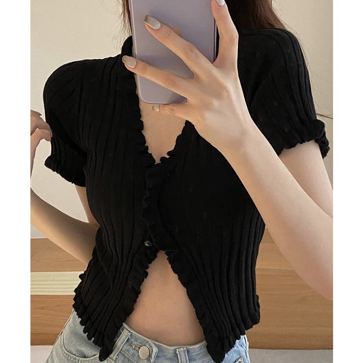 冬新作 フリルリブニット クロップド丈 | LOVERS | 詳細画像10 