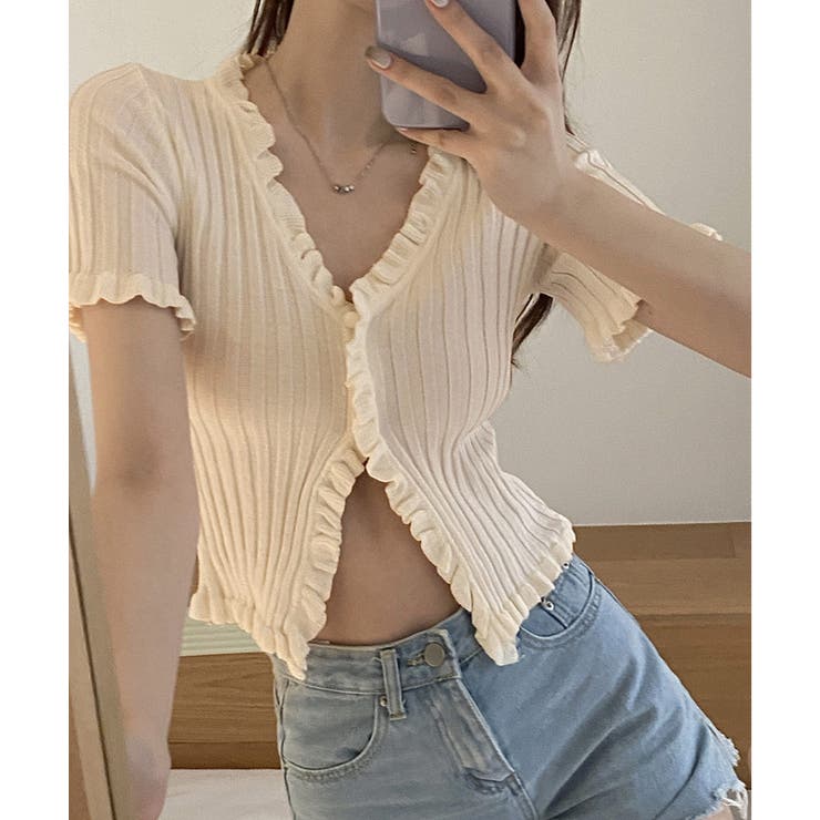 冬新作 フリルリブニット クロップド丈 | LOVERS | 詳細画像11 