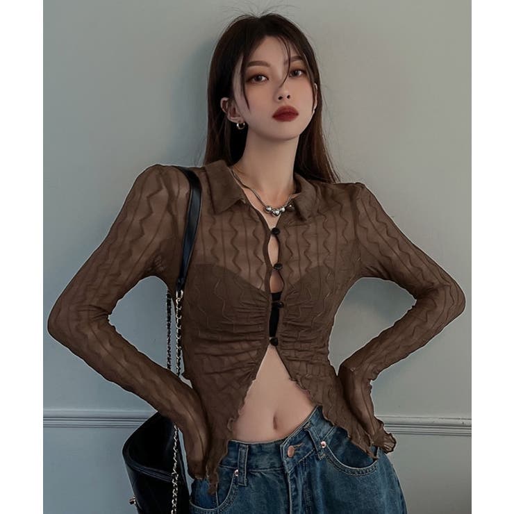 冬新作 ウェーブ シアーシースルー | LOVERS | 詳細画像6 