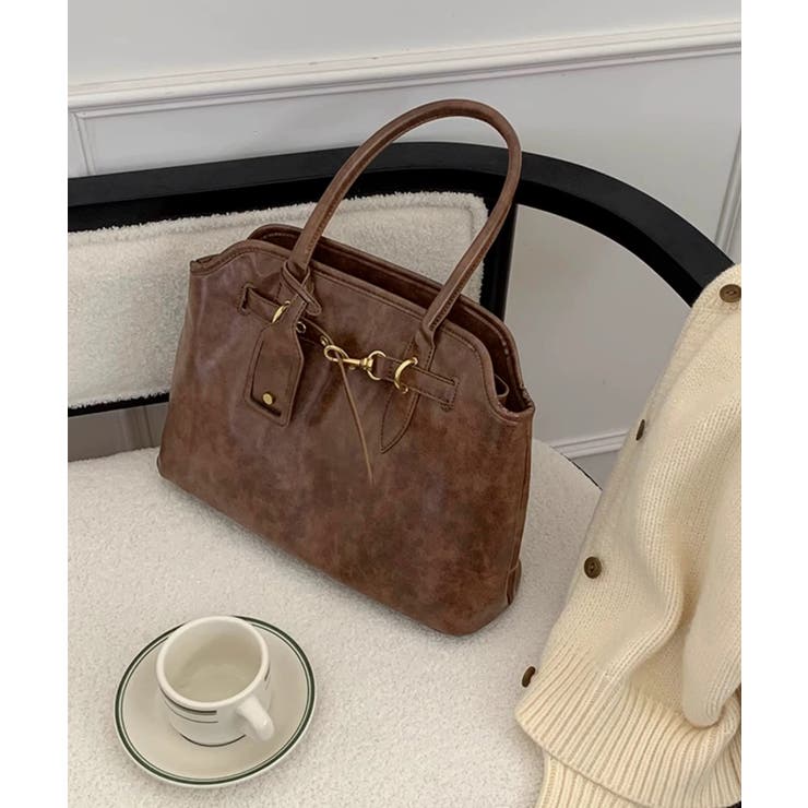 冬新作 ベルトデザイン PUレザートートバッグ | LOVERS | 詳細画像11 