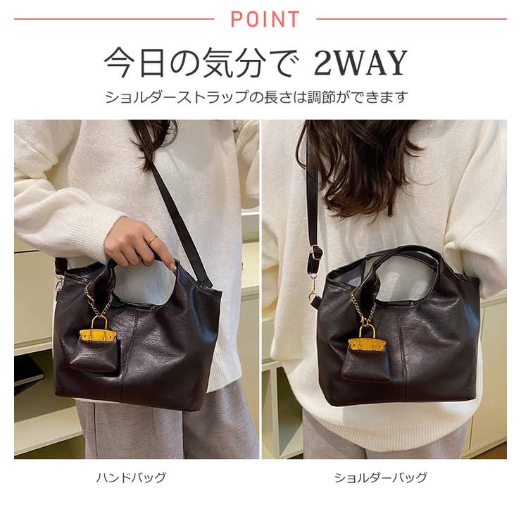 冬新作 ミニバッグチャーム付き PUレザー | LOVERS | 詳細画像3 