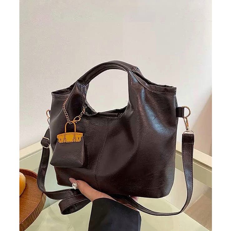 ブラウン | 冬新作 ミニバッグチャーム付き PUレザー | LOVERS