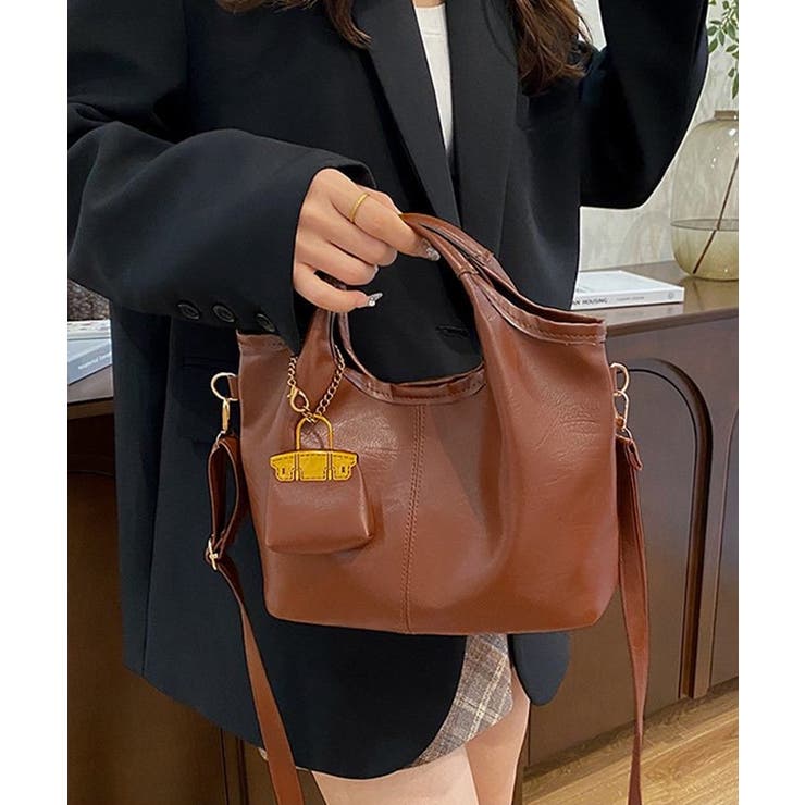 冬新作 ミニバッグチャーム付き PUレザー | LOVERS | 詳細画像15 