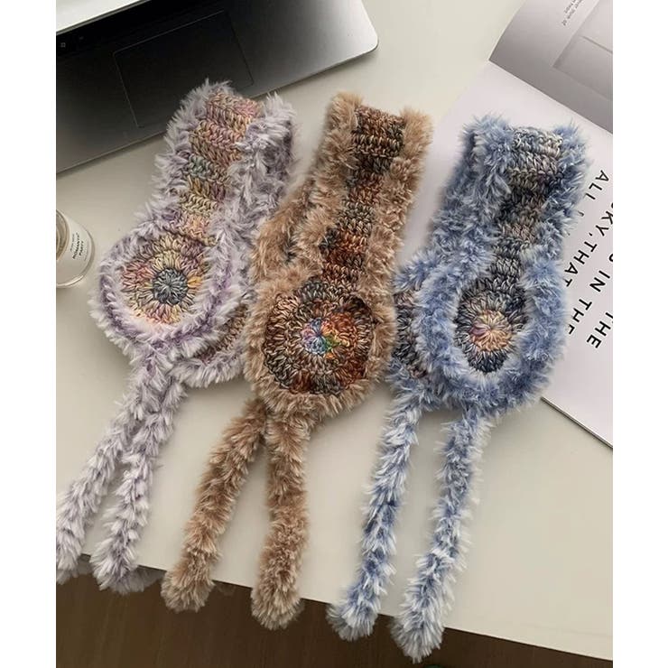 冬新作 フェイクファー カラフルニット編み | LOVERS | 詳細画像2 