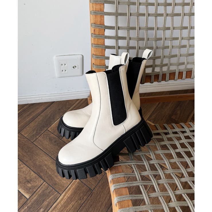 アイボリー | 冬新作 ボリュームソール 厚底サイドゴア | LOVERS