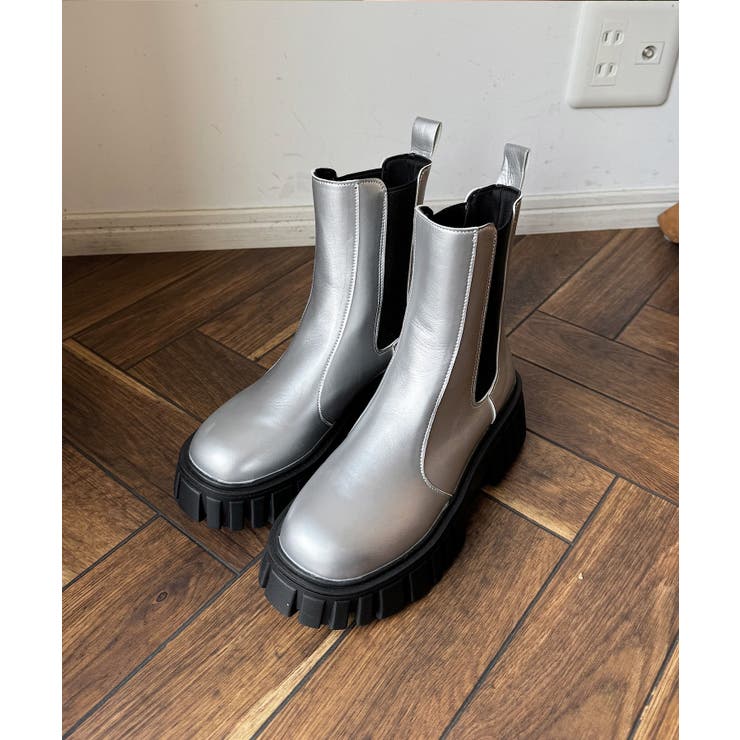 シルバー | 冬新作 ボリュームソール 厚底サイドゴア | LOVERS