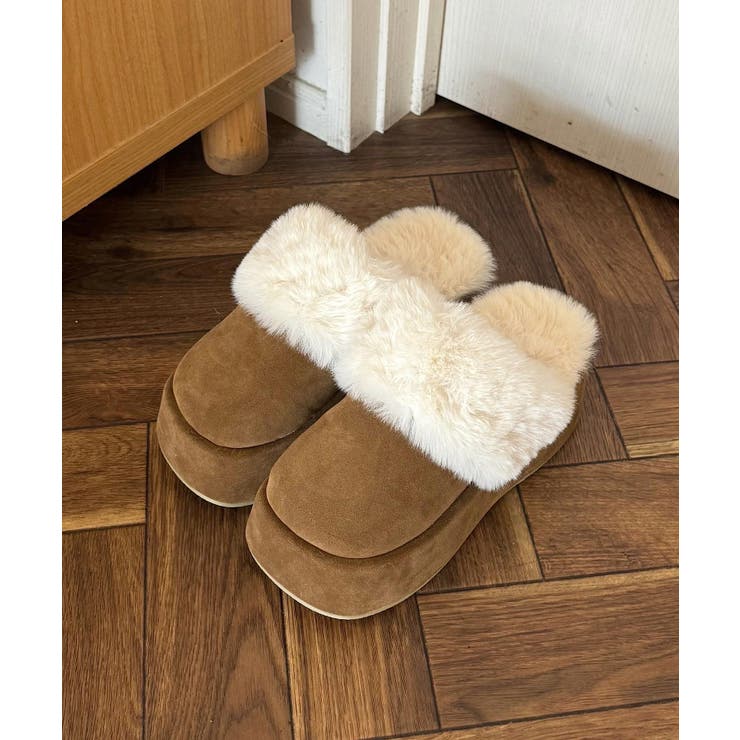 ブラウン | 冬新作 フェイクムートン ボリュームソール | LOVERS