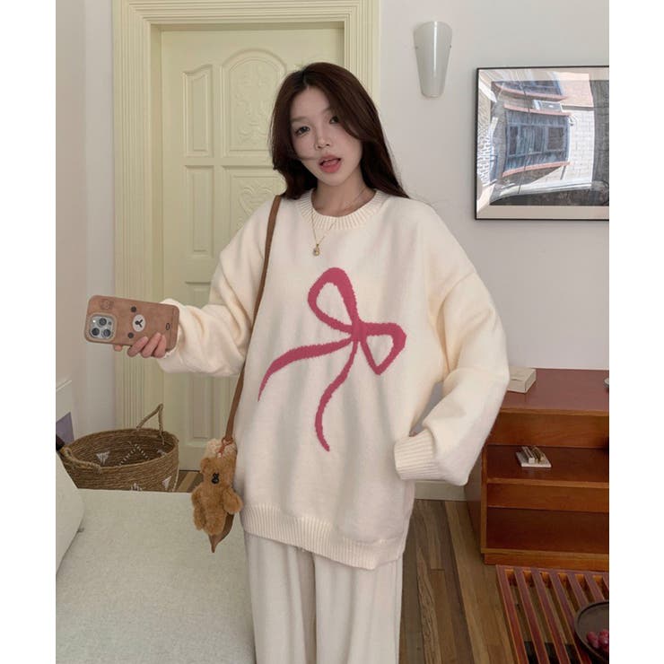 春のお出かけに✨リボン付きトップス♡デートにも最適 02119550422-p.jpg?ts=1737622331612