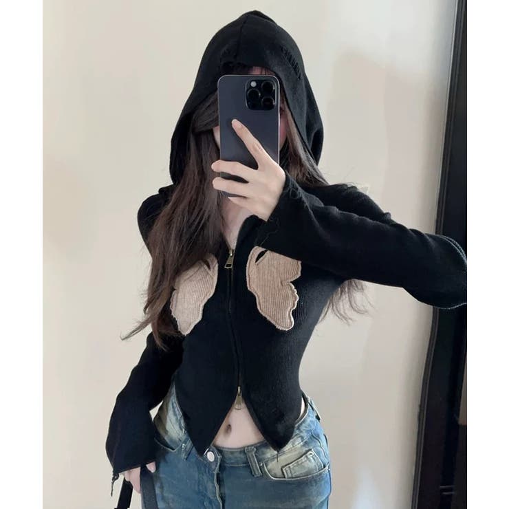 冬新作 バタフライパッチ ダブルジップ | LOVERS | 詳細画像5 