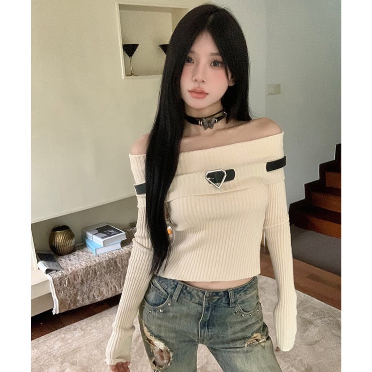 冬新作 ベルト付き オフショルダー | LOVERS | 詳細画像8 