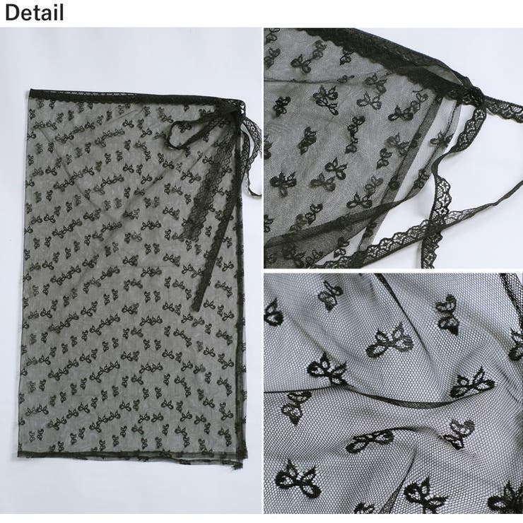 冬新作 リボン柄レース レイヤードラップスカート | LOVERS | 詳細画像19 