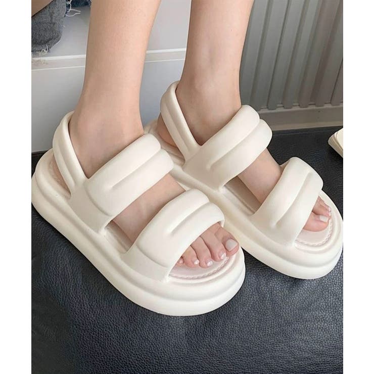 ホワイト | 冬新作 EVA素材 厚底スポーツサンダル | LOVERS
