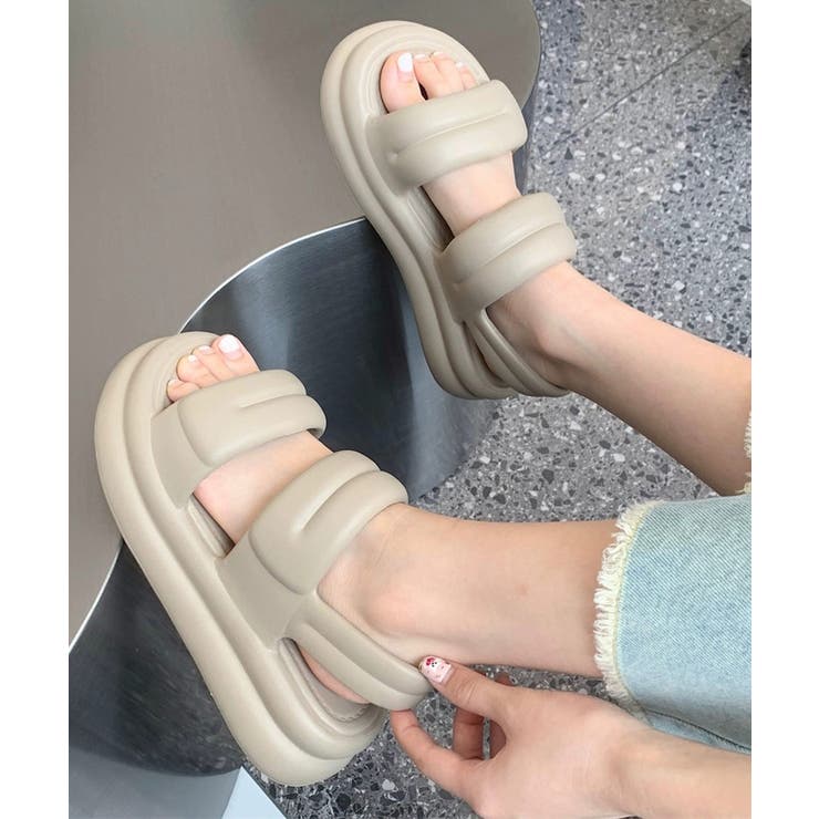 ベージュ | 冬新作 EVA素材 厚底スポーツサンダル | LOVERS