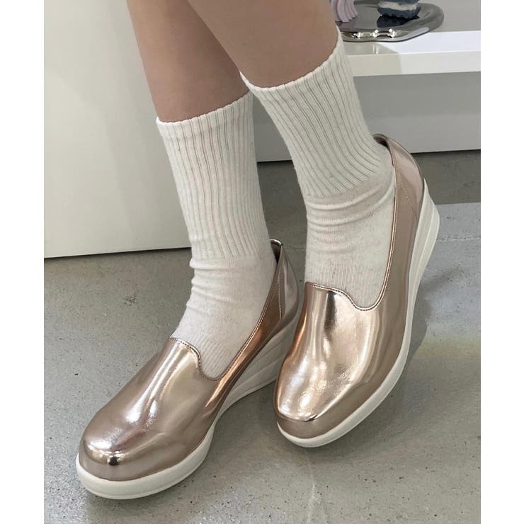 ピンク | 冬新作 日本製ウェッジソールパンプス日本製 厚底 | LOVERS