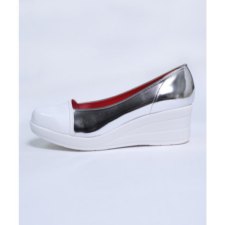 冬新作 日本製ウェッジソールバイカラーパンプス日本製 厚底 | LOVERS | 詳細画像16 