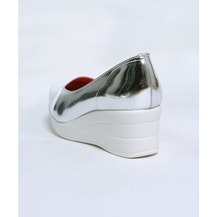 冬新作 日本製ウェッジソールバイカラーパンプス日本製 厚底 | LOVERS | 詳細画像17 