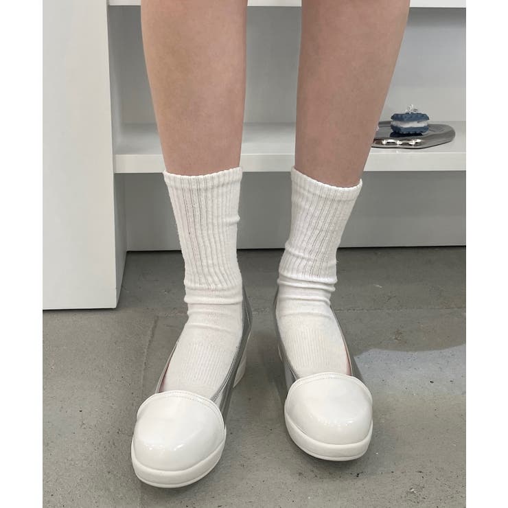 冬新作 日本製ウェッジソールバイカラーパンプス日本製 厚底 | LOVERS | 詳細画像7 