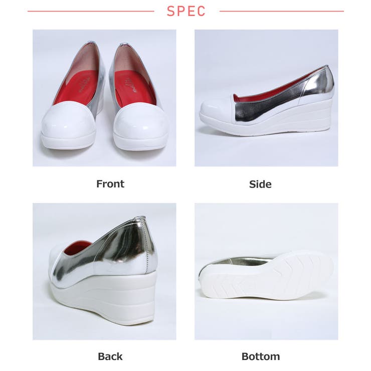 冬新作 日本製ウェッジソールバイカラーパンプス日本製 厚底 | LOVERS | 詳細画像23 