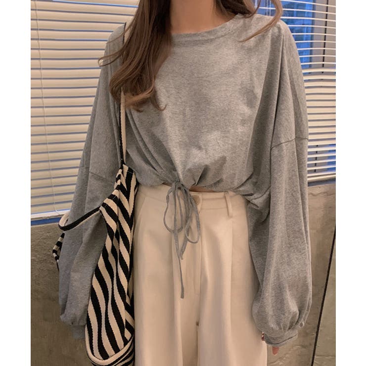 グレー | 冬新作 クロップド丈 裾絞りスウェットma | LOVERS